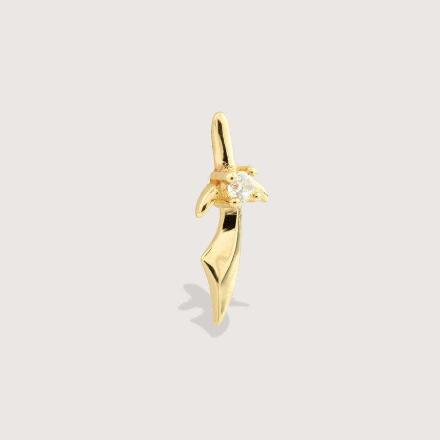 Dagger Piercing Stud in 14ct Solid Gold