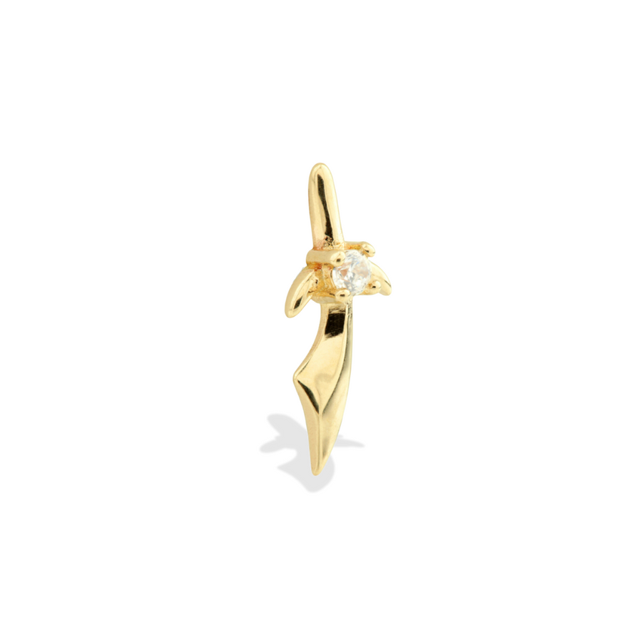 Dagger Piercing Stud in 14ct Solid Gold