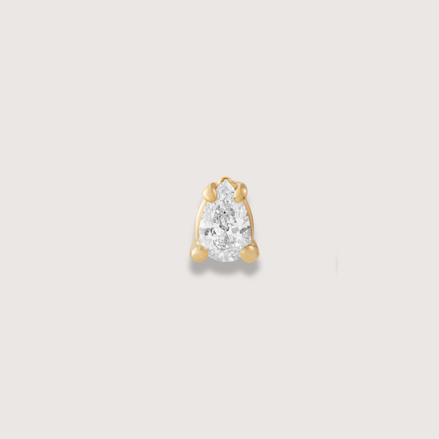 Matilde Jewellery Diamond Pear Piercing Stud