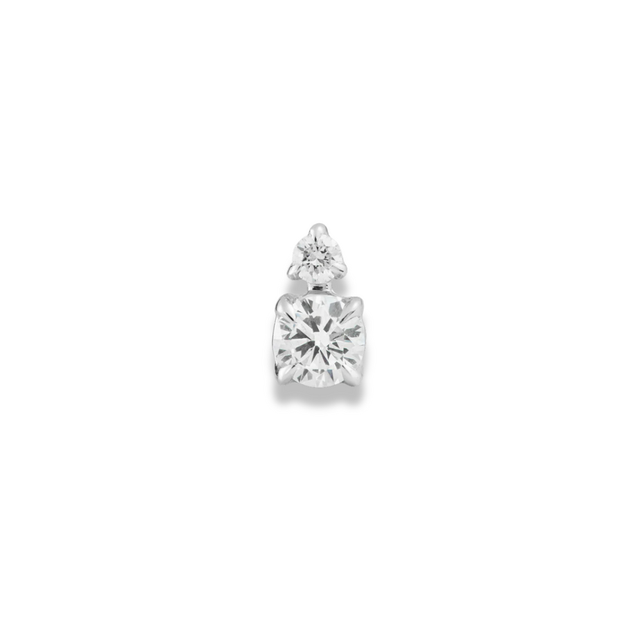 Matilde Jewellery Round Duo Diamond Piercing Stud