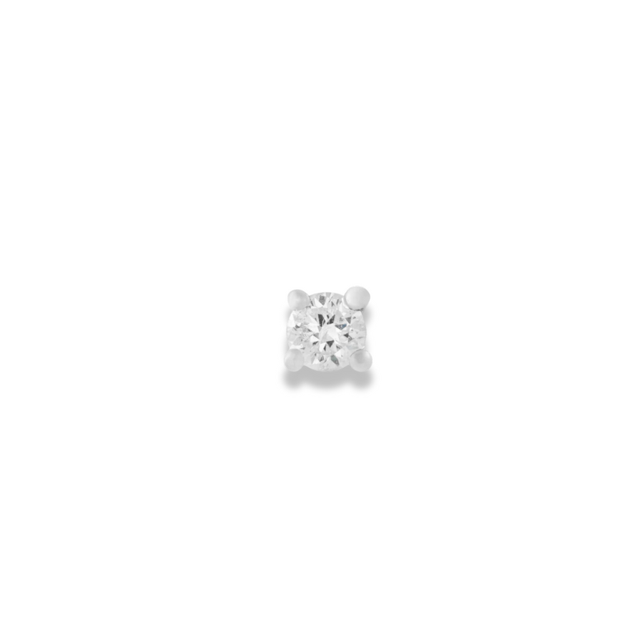 Matilde Jewellery Round Diamond 14ct Gold Piercing Stud