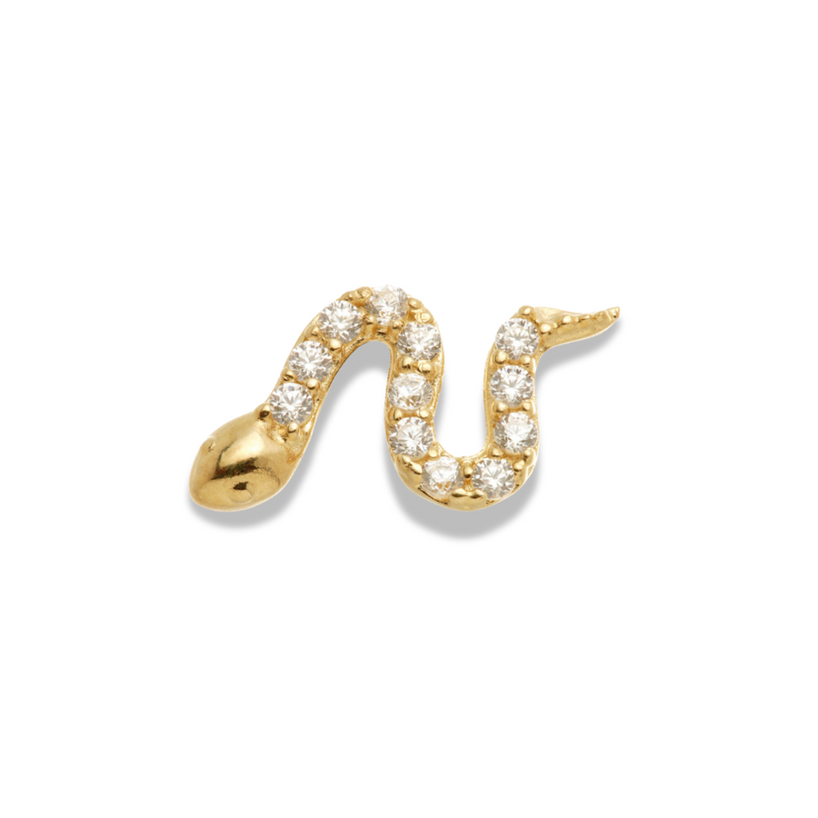 Snake Piercing Stud in 14ct Solid Gold