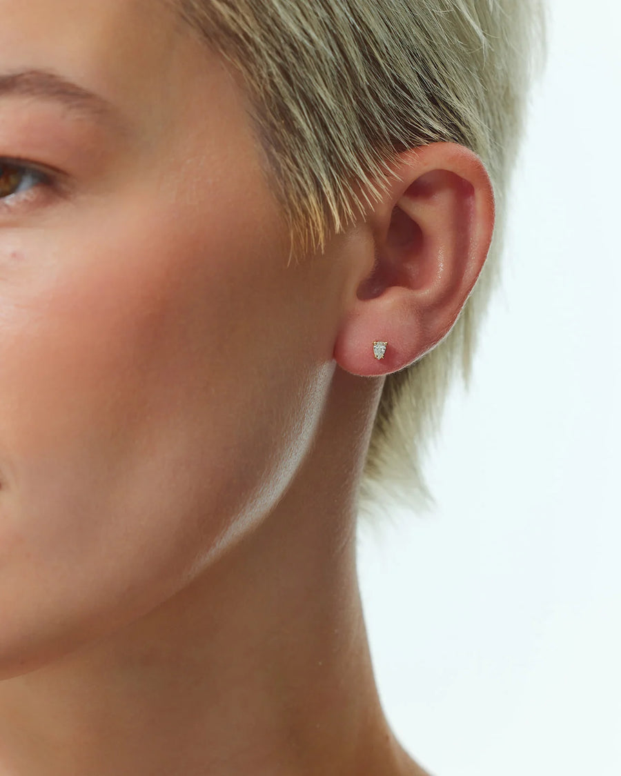Matilde Jewellery Diamond Pear Piercing Stud